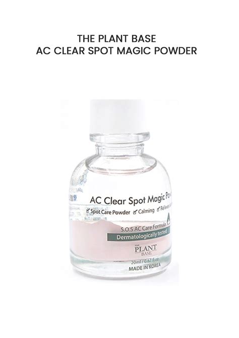 The Plant Base AC Clear Spot Magic Powder: The Ultimate Acne-Fighting Solution
